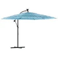 vidaXL Ombrellone con palo in acciaio blu 246x246x230 cm