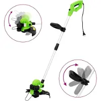 vidaXL Tagliabordi elettrico con manico telescopico 29 cm 550 W