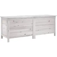 vidaXL Cassapanca da giardino bianca 150x50x56,5 cm in legno massiccio di abete