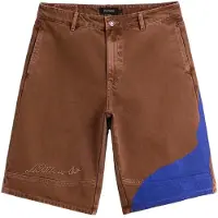 Desigual , Bermuda stampata con soli, Uomo, Cotone, Marrone, 36