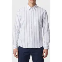 Calvin Klein Ls Stripe Oxford Classic Shirt Brilliant White Taglia: XXL | Camicie Casual Outlet | Uomo | Bianco