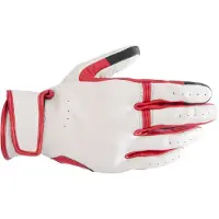 Alpinestars Guanti In Pelle Dyno Ecru Ruby Red