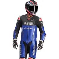 Alpinestars Tuta In Pelle Yamaha GP-R7 1 Pezzo Metallic Blue Blk White Red Fl, Taglia: 46