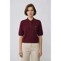 ROTATE per donna. 1143042734 Polo bordeaux Ellia (XS), Casual, Modal, Manica corta