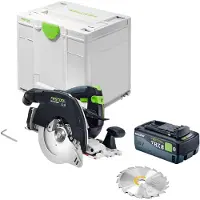 Festool HKC 55 KEB-Basic Sega circolare a batteria 18 V 160 mm Brushless + 1x batteria 8,0 Ah + Systainer - senza caricabatterie