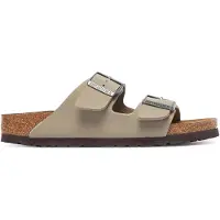 Birkenstock - Sandali in pelle sintetica - Arizona BF Narrow Faded Khaki/Dark Brown OS per Donne in Pelle - Taglia 39 - Marrone