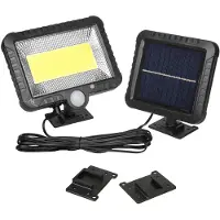 Macleans Faretto LED solare con sensore di movimento Proiettore Applique solare Applique solare Sensore crepuscolare Luce solare IP44 5W 400 lumen 6000K Bianco freddo