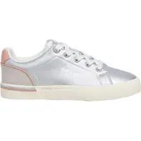 Pepe Jeans per donna/ragazza. PGS300004 Sneakers Kenton Galactic color argento (33), Basso, Stringhe, Casual, moda per bambini
