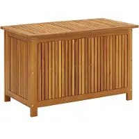 Möbelando Cassetta da giardino "Pelm" in legno massiccio di acacia con finitura oliata. Dimensioni (L/A/D) 90x58x50 cm