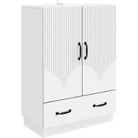 vidaXL Credenza bianca 66 x 34,5 x 92 cm in materiale derivato dal legno