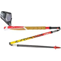 TSL Outdoor - Bastoncini da trail - Trail C4 Cork Cross Fire Sht - Taglia 120 cm - Arancione