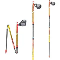TSL Outdoor - Bastoncini da trail - Trail C4 Cork Cross Fire Sht - Taglia 115 cm - Arancione