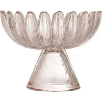 Bloomingville Ciotola Nalu Pedestal Rose Glass