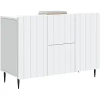vidaXL Credenza bianca, 89 x 34,5 x 62 cm, realizzata in materiale composito di legno
