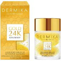 Dermika Siero viso Youth Activator Luxury Gold 24k Total Benefità Serum 60 g