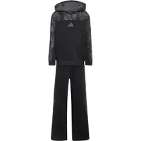 Adidas Completo per l'allenamento 'Seasonal Essentials Hooded Fleece Jogger Set Little' antracite / grigio scuro / nero