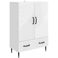 vidaXL Credenza bianca 66 x 34,5 x 95 cm in materiale derivato dal legno