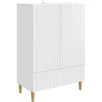 vidaXL Credenza bianca 66 x 34,5 x 95 cm in materiale derivato dal legno