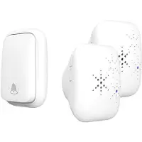 OEM Campanello wireless senza fili, senza batterie, IP67, cartello di benvenuto intelligente per uso domestico (1 pulsante, 2 ricevitori)