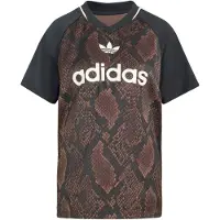 Adidas T-shirt SNAKE PRINT SATIN JERSEY donne - Marrone - EU M
