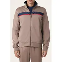 FILA Sagano Regular Taped Track Jacket Taupe Gray Taglia: M | Felpe con cappuccio Outlet | Uomo | Nero