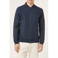 FILA Lucca Regular Pinstriped Track Jacket Black Iris / Egret Str Taglia: S | Felpe con cappuccio Outlet | Uomo | Nero