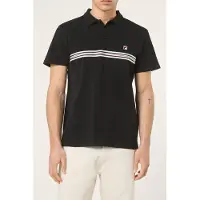 FILA Diecimo Regular Heritage Tape Polo Shirt Black Taglia: S | Polo Outlet | Uomo | Nero