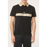 FILA Sagano Relaxed Taped Polo Shirt Black Taglia: XL | Polo Outlet | Uomo | Nero