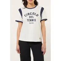 FILA Montalto Relaxed Graphic Ringer T-shirt Egret-black Iris Taglia: L | Maglie Sportivi Outlet | Donna | Viola