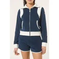 FILA Adriano Fitted Towelling Track Jacket Black Iris-egret Taglia: M | Felpe con cappuccio Outlet | Donna | Nero