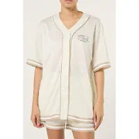 FILA Villanova Oversized Mesh Baseball Shirt Egret Taglia: M | Magliette intime Outlet | Donna