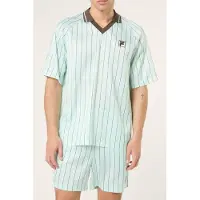 FILA Coverciano Loose Pinstriped Satin Shirt Soothing Sea / Brack Taglia: M | Camicie Casual Outlet | Uomo