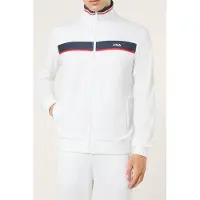 FILA Sagano Regular Taped Track Jacket Bright White-black Iris Taglia: 2XL | Felpe con cappuccio Outlet | Uomo | Viola