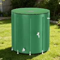 OEM Serbatoio per l'acqua piovana in PVC da 750 litri, verde, con attacco per tubo flessibile – Ampio sistema di raccolta dell'acqua piovana per il giardino