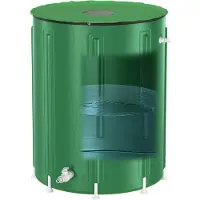 OEM Serbatoio per acqua piovana in PVC da 500 litri con valvola, verde, per il giardino
