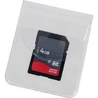 Eichner Custodia autoadesiva per schede di memoria, in PVC, con chiusura a scatto, 53 x 55 mm, trasparente, unità di confezionamento: 1 P/100