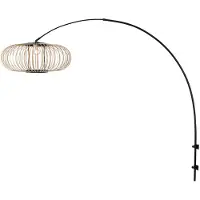 Steinhauer Applique Sparkled Light 4408ZW nero/bambù naturale, E27