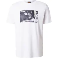 BOSS per uomo. 50566627 Maglietta Motors bianca (XL), Bianco, Casual, Cotone, Manica corta