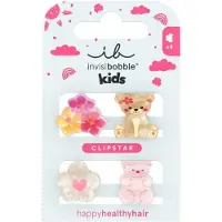 Invisibobble Clipstar Kids Bearly Bloomed Hair Clip 4 pezzi