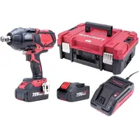 Worcraft Set XCUBE007 Avvitatore a impulsi a batteria 3/4" 1800Nm CIW-S20LiB-1800, 2x4.0Ah, caricabatterie