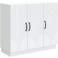 vidaXL Credenza bianca 89 x 34,5 x 77 cm in materiale derivato dal legno