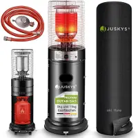 Juskys Riscaldatore radiante da esterno Cuna con bruciatore a gas da 11 kW - riscaldatore a gas per patio, balcone e giardino - per bombole di gas da 5 e 11 kg