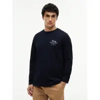 Tommy Hilfiger Script Stack Ls Regular Desert Sky Taglia: XL | Magliette basic Outlet | Uomo