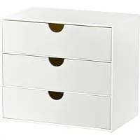 OEM Portacosmetici a tre cassetti - bianco - 17x11x15 cm