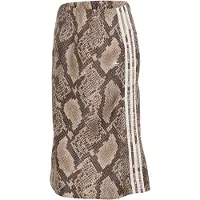 Adidas Originals Gonna Midi Snake Print Satin