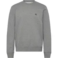 Calvin Klein Long Sleeve Classic 350gsm Terry Monogram Grey Heather Taglia: XL | Maglioni a maglia Outlet | Uomo | Grigio