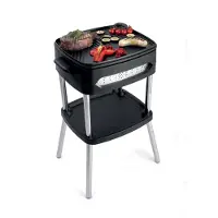 Fritel BBQ 3256 - 2 in 1, nero, rettangolare, girevole, con 4 piedi, 2000 W
