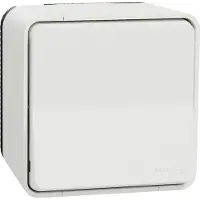 Schneider Electric Mureva Styl - Pulsante - completo a filo - IP55 -IK08 connessione automatica - bianco - - MUR39026