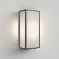 Astro Messina 160 Frosted - Lanterna a LED da parete per esterni bronzo smerigliato IP44, E27
