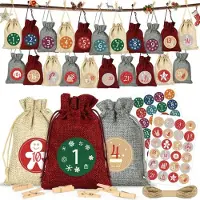 Sonstiges Calendario dell'Avvento in tessuto Kit fai da te con adesivi numerici